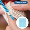 10Pcs 5mm Crochet Hook, Aluminum Knitting Needles Craft Yarn, Crochet Hook for DIY Craft, Gold Crochet Needles for Knitting Scarf(Blue)